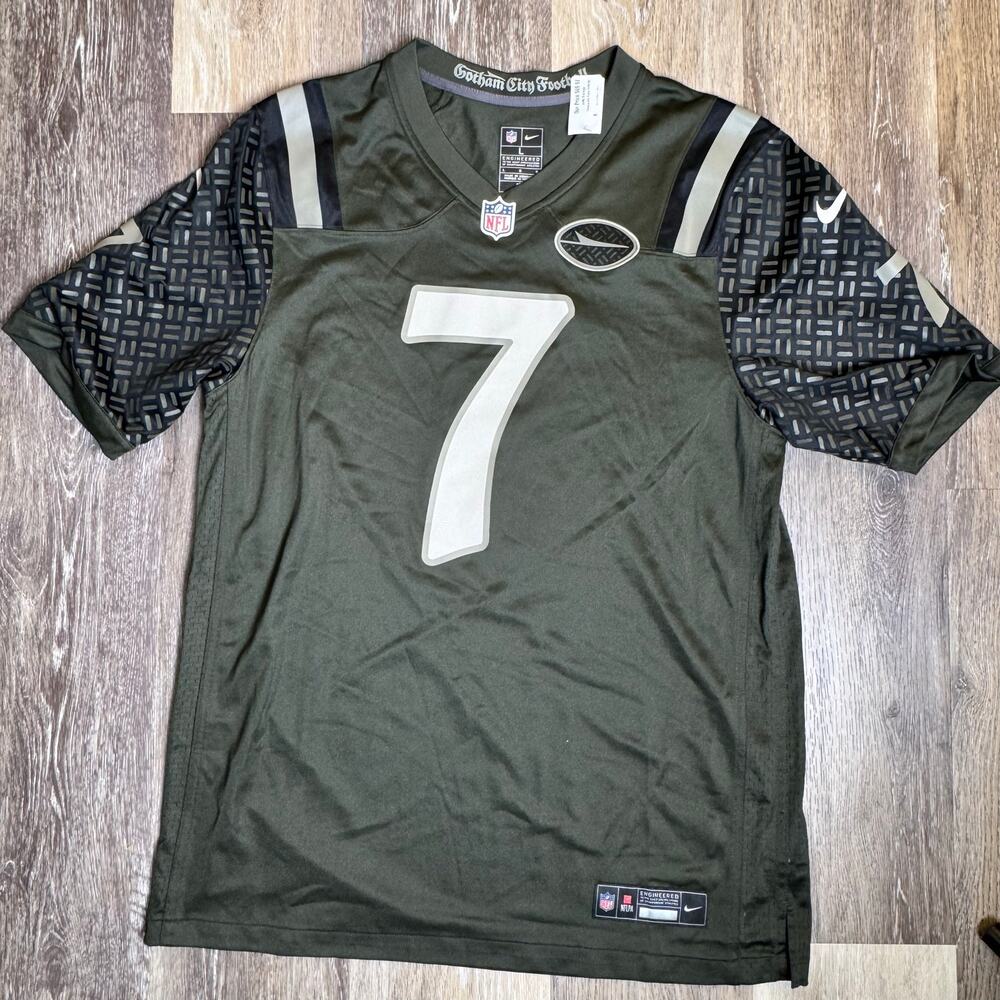 Nike New York Jets Justin Fields #7 Salute To Service Jersey Olive Large